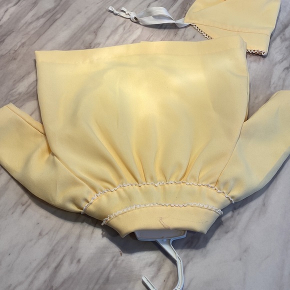 Vintage Beautiful Yellow Outerworks Coat and Hat- Satin lined. Soooo adorable - Picture 8 of 10